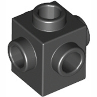 Lego kostka (kostička) 1x1 s nopy na čtyřech stranách, černá (473326)